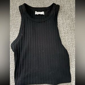 Black Abercrombie and fitch basic knit crop top